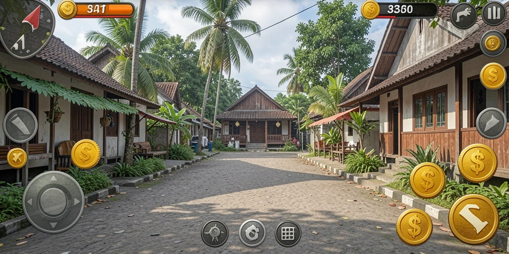 Tampilan papan permainan yang menarik.
