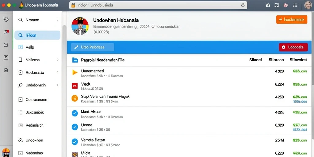 Tampilan awal yang menarik dan user-friendly.